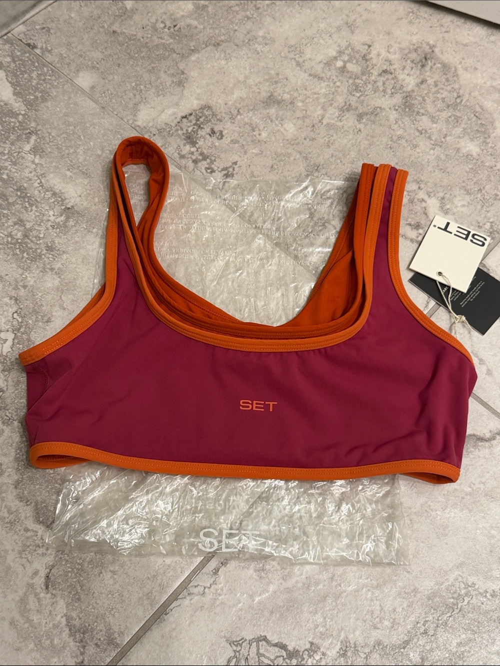 Set Active Aeraline Breathe Layer Scoop Bra Heatwave Limited Edition Medium BNWT - Picture 3 of 8